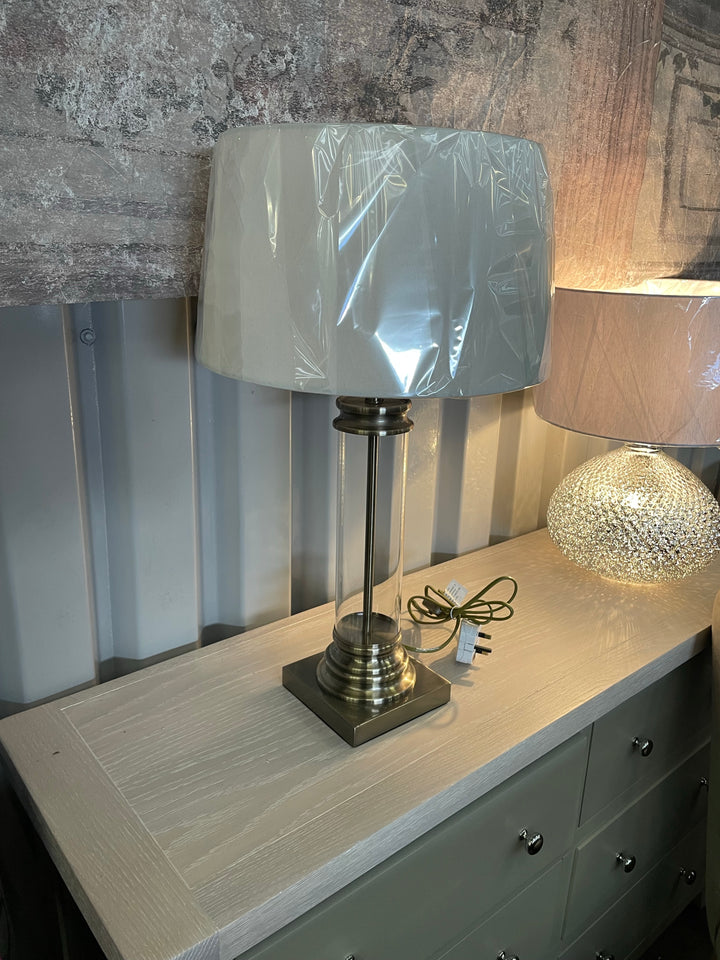 Glass table lamp