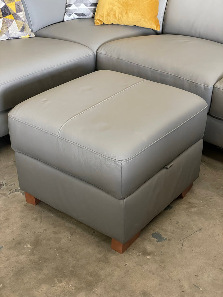 Storage stool leather