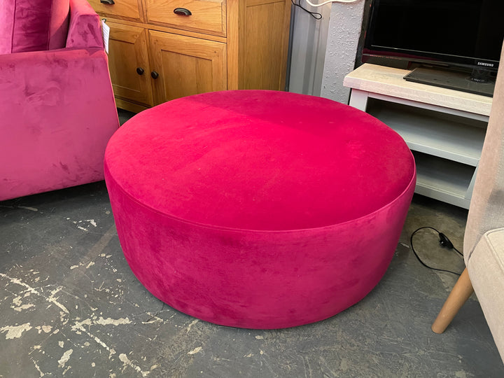 Large round fabric stool